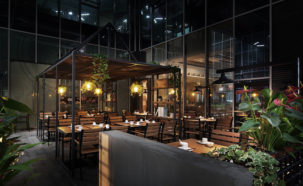 深圳餐饮空间设计,一家简洁活泼的粤湘风味餐厅