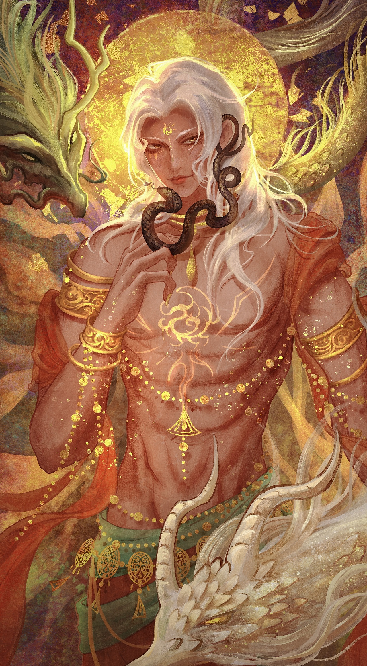 山海经-金神蓐收（图ZMzE3ODcyNTAw） - 商业插画 - 站酷设计师熵增可乐原创素材 - 站酷ZCOOL