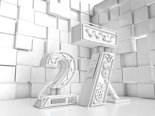 金屬數(shù)字 材質(zhì)練習(xí)（個(gè)人主頁-ZMjU0NDQzMTI=） - 機(jī)械/交通 - 站酷設(shè)計(jì)師一灰啊_SSS維原創(chuàng)素材 - 站酷ZCOOL