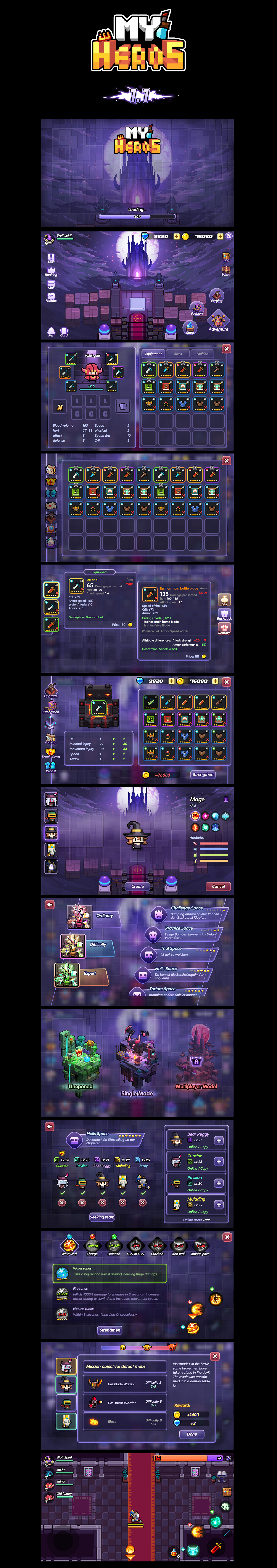 R2Games项目作品-《My Heroes》像素风格（2018-2019）（图ZMTQzNTgzMTU2） - 游戏UI - 站酷设计师S_Leaf原创素材 - 站酷ZCOOL
