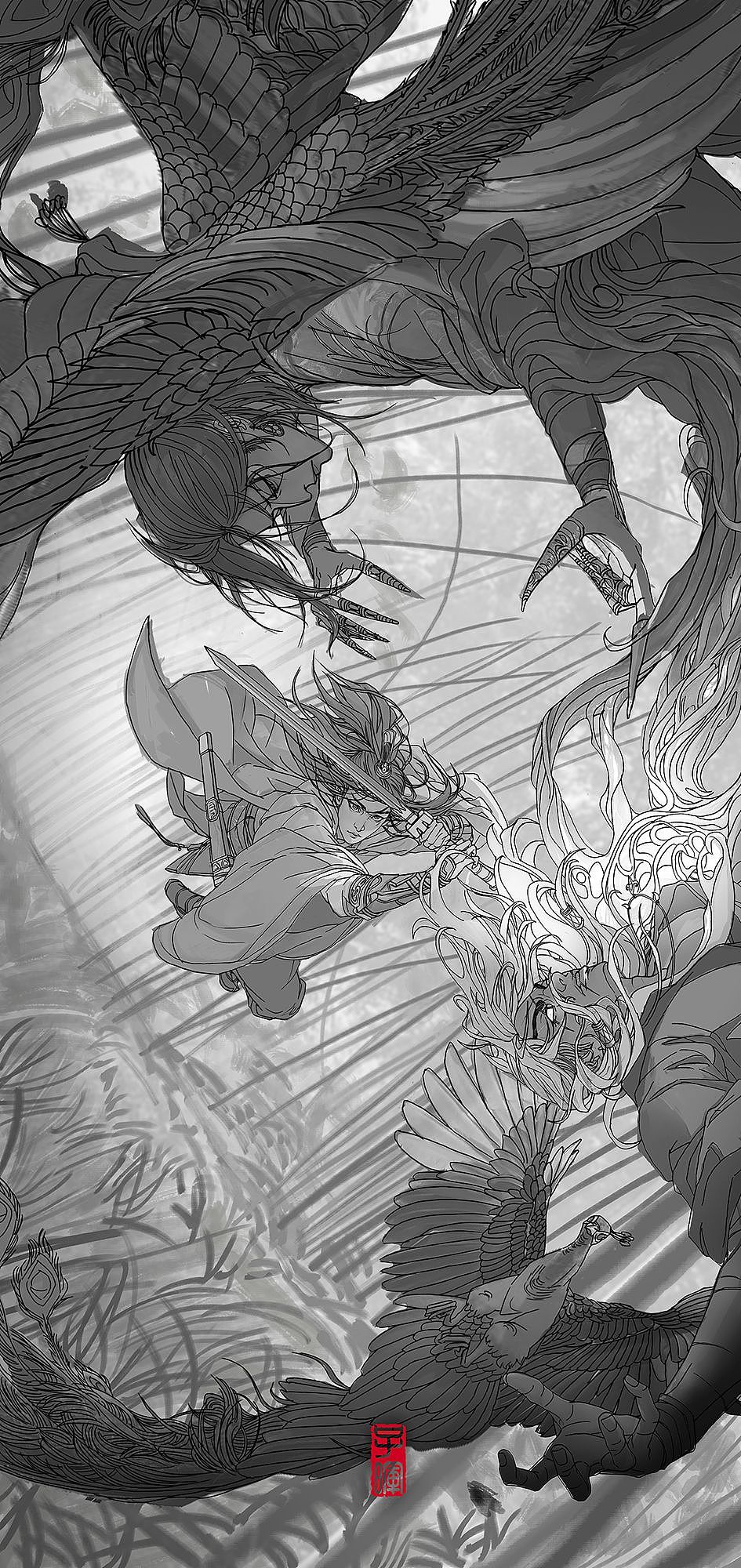 砚月书写，河倾入江夜。（图ZMzQ2NDg1NDQw） - 概念设定 - 站酷设计师徐子晖cicman原创素材 - 站酷ZCOOL