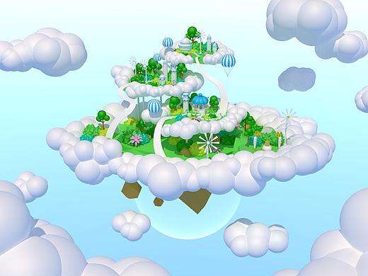 海贼王小空岛【C4D低多面体练习】