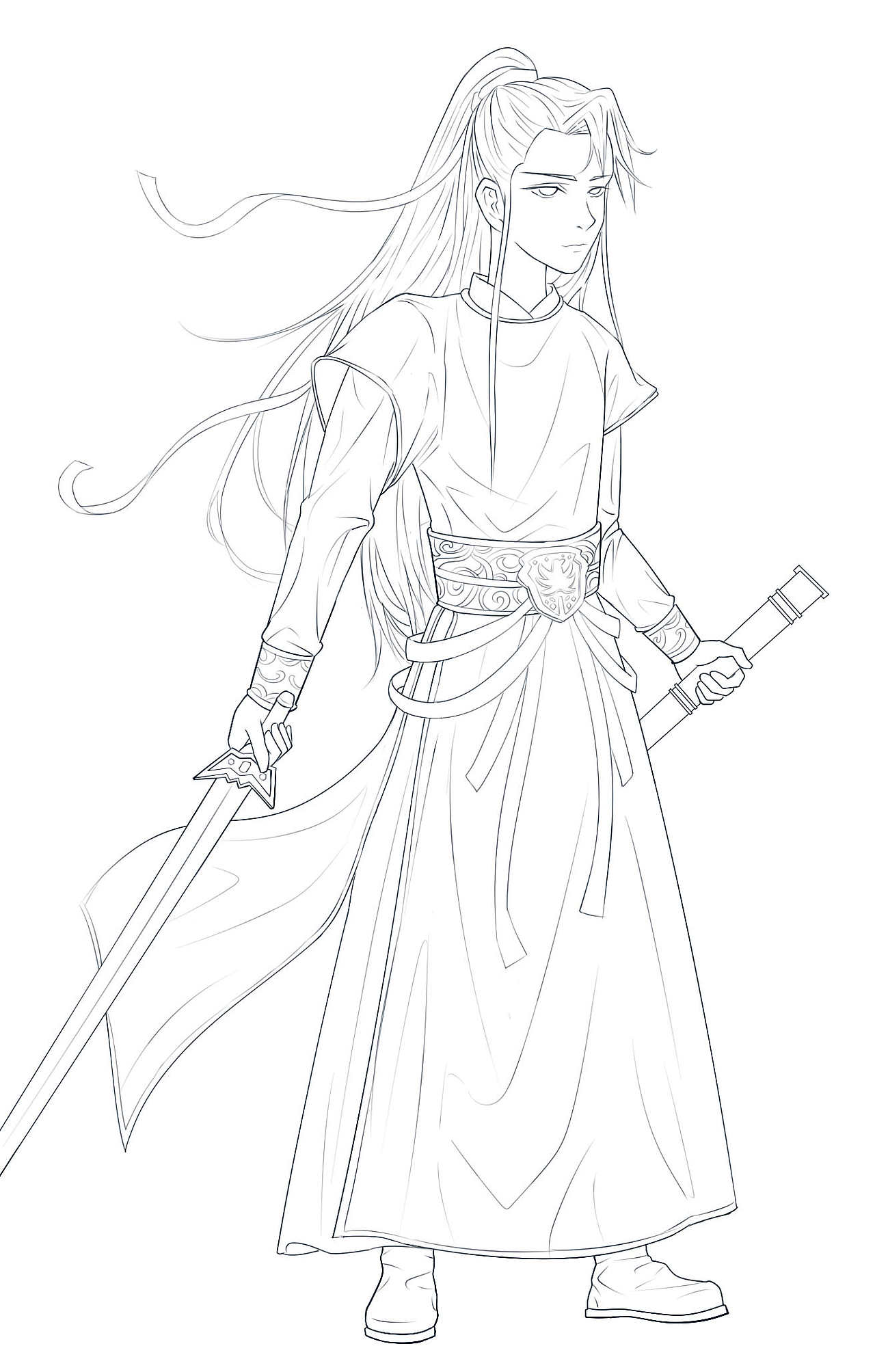 浅浅古风白衣少年