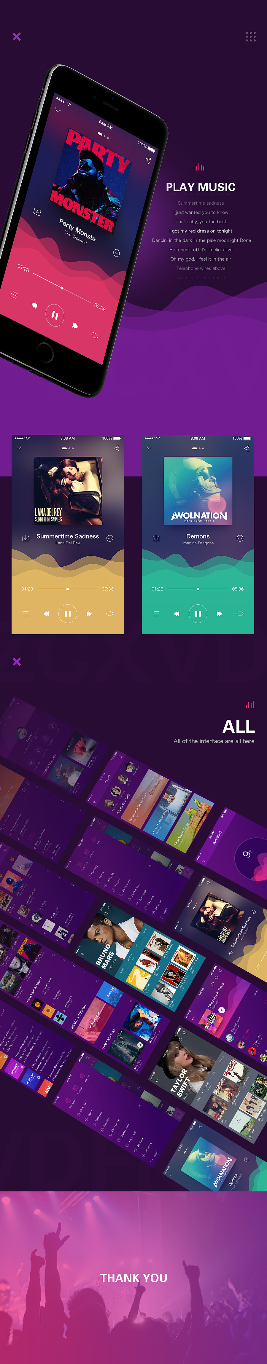 音乐APP-概念设计（图ZNzQwNzI4OTI=） - APP界面 - 站酷设计师绝命图师原创素材 - 站酷ZCOOL
