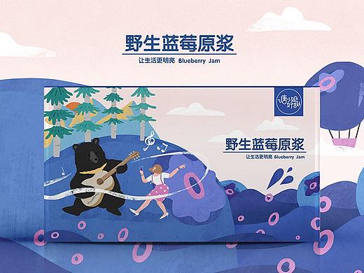 野生蓝莓原浆包装设计