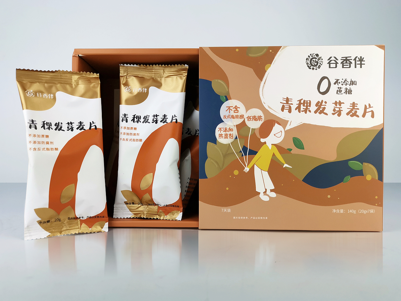 谷相伴麦片包装