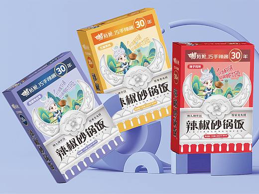 苗姑娘辣椒砂锅拌饭包装设计