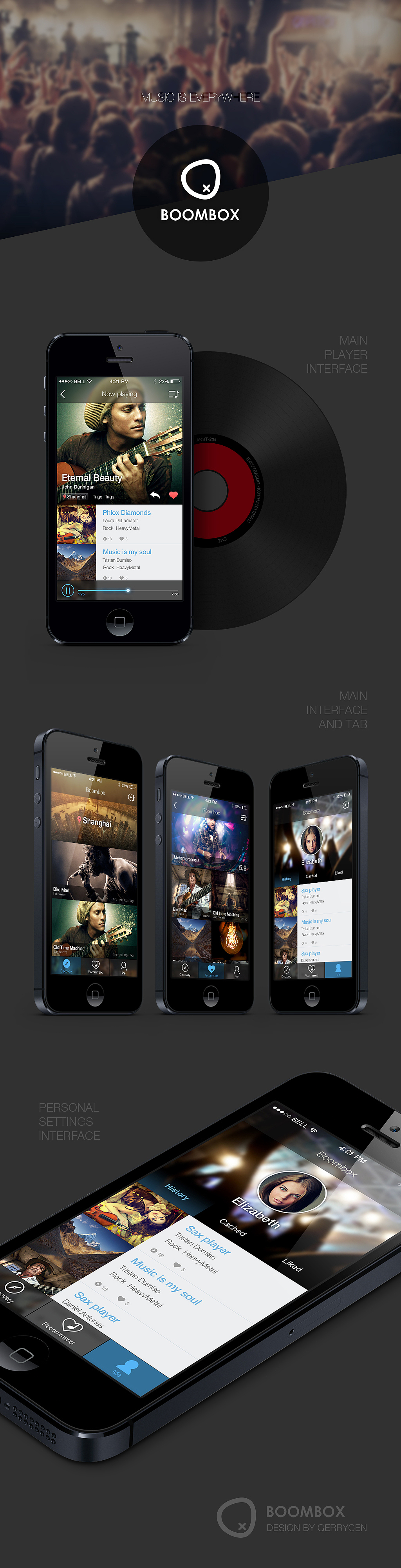 Music player UI design（图ZMTIwNzc4NzY=） - 主题/皮肤 - 站酷设计师腾讯SED原创素材 - 站酷ZCOOL