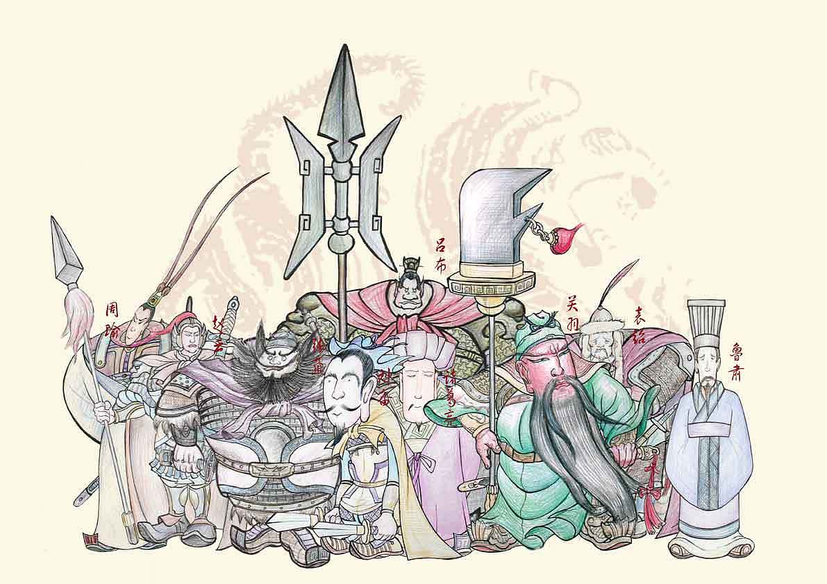 三国人物彩铅~|插画|概念设定|铁幕1128 - 原创作品 - 站酷 (zcool)