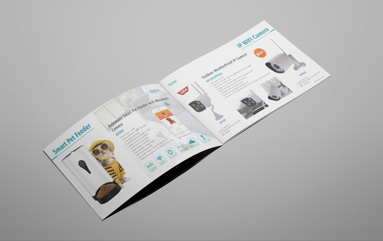 产品画册三折页,行车记录仪彩页,电子类画册