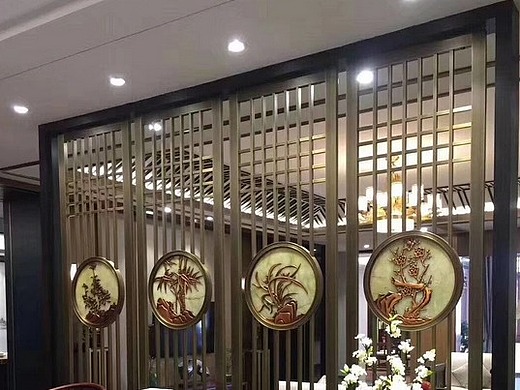 定制类红古铜铝板雕花屏风铝艺镂空仿铜花格