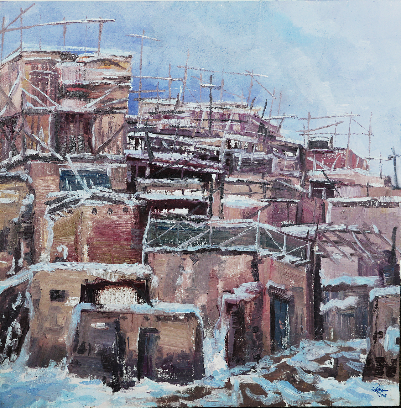 喀什古城油画第一期