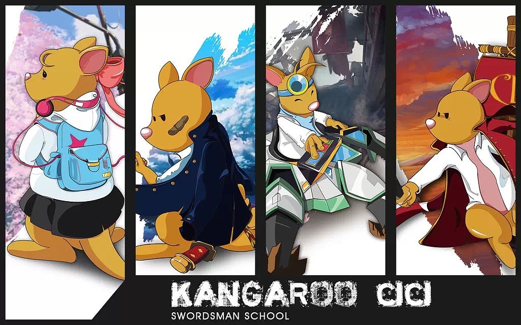 【袋鼠CICI】系列形象（图ZMjkzNzkyMTY=） - 单幅漫画 - 站酷设计师凳子传说原创素材 - 站酷ZCOOL