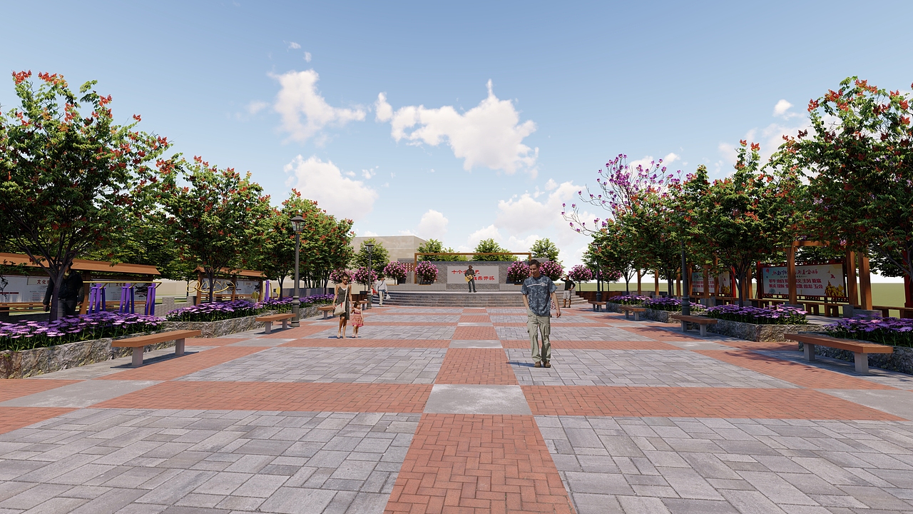 乡村广场|空间|景观设计|小蒋18739978189_原创作品-站酷zcool