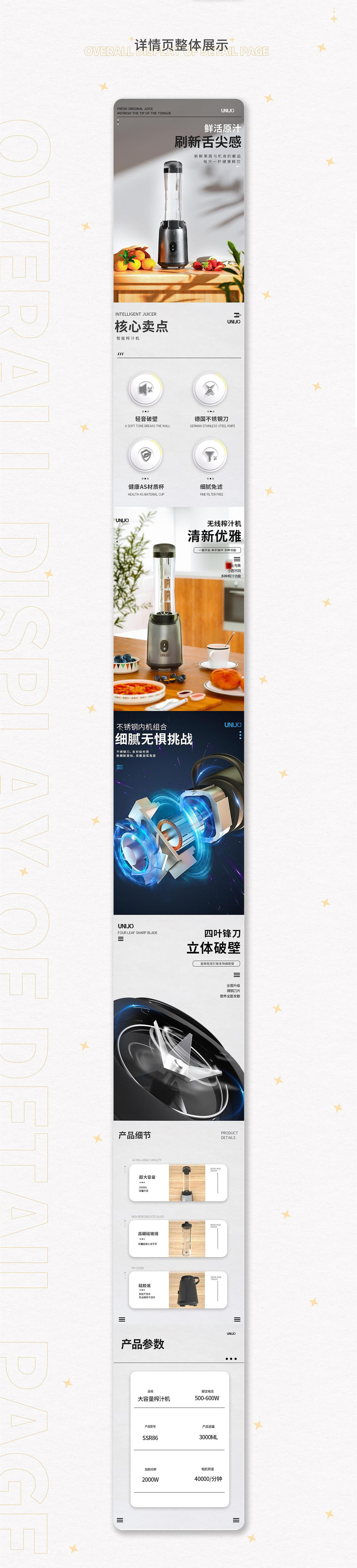 榨汁机详情页