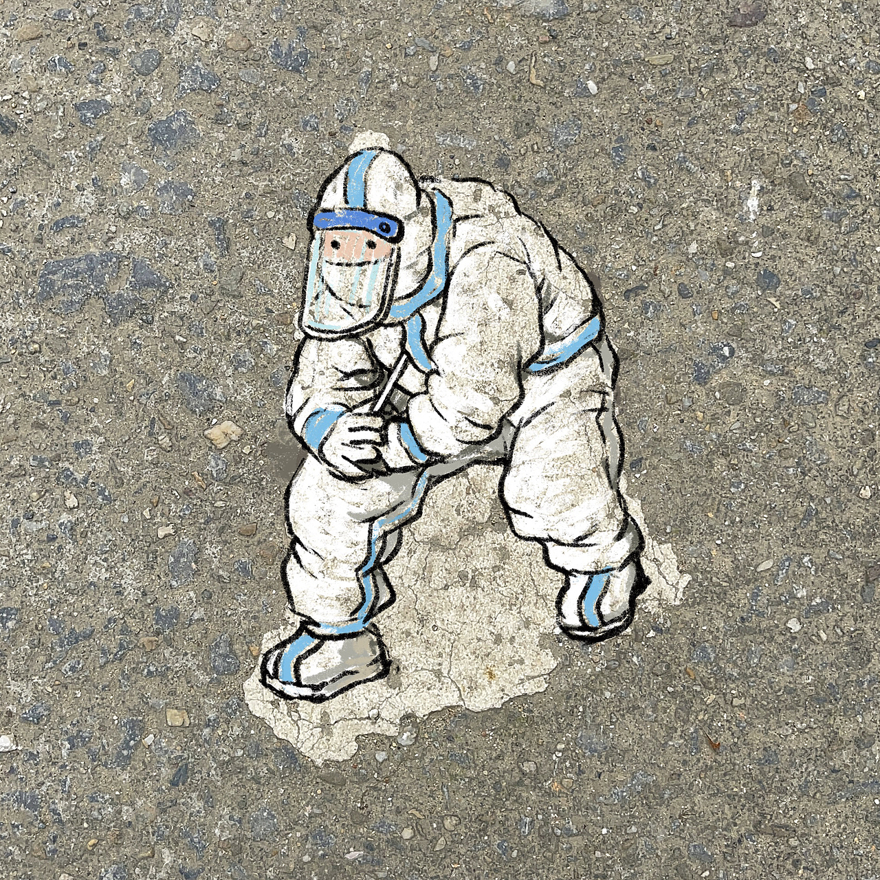 上海居家的两个多月画了超过六十个不同的大白