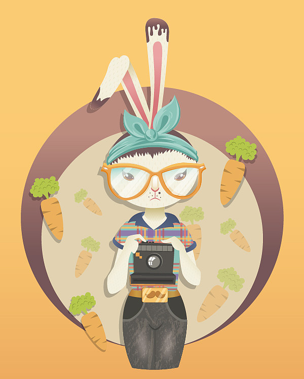 拽拽的兔子（图ZMTk2NDM4MDQ=） - 创作习作 - 站酷设计师皓月点点原创素材 - 站酷ZCOOL