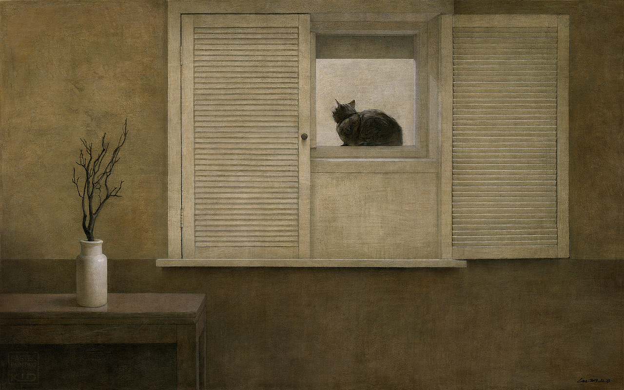 《猫与窗》（图ZMTkwODQ0MTY4） - 绘画 - 站酷设计师何石磊Leo原创素材 - 站酷ZCOOL
