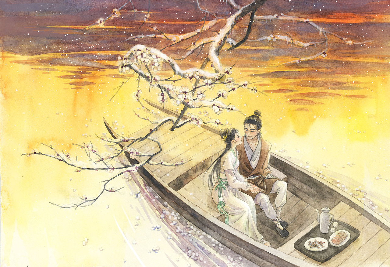 温馨文艺诗意插图精选合集（图ZMjMxMTk1NTQw） - 商业插画 - 站酷设计师越女yn原创素材 - 站酷ZCOOL