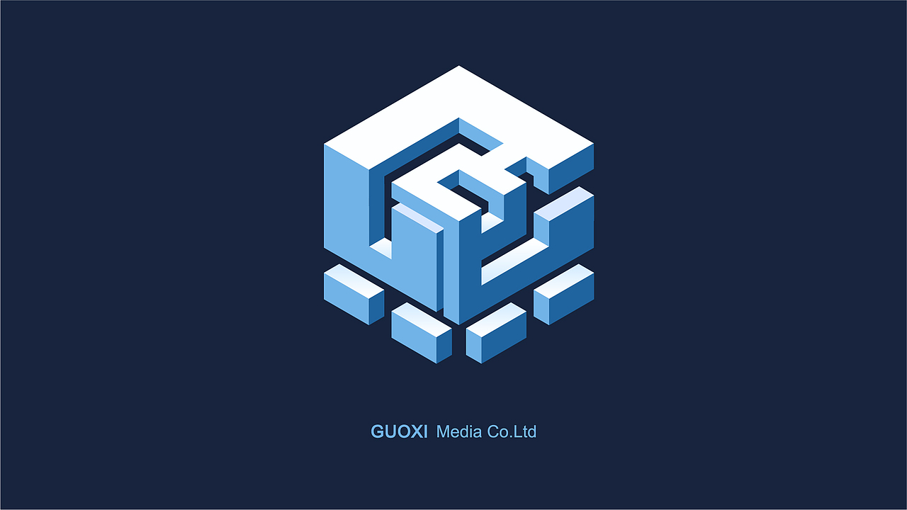 cube立方体为基础的logo品牌视觉设计国熙传媒