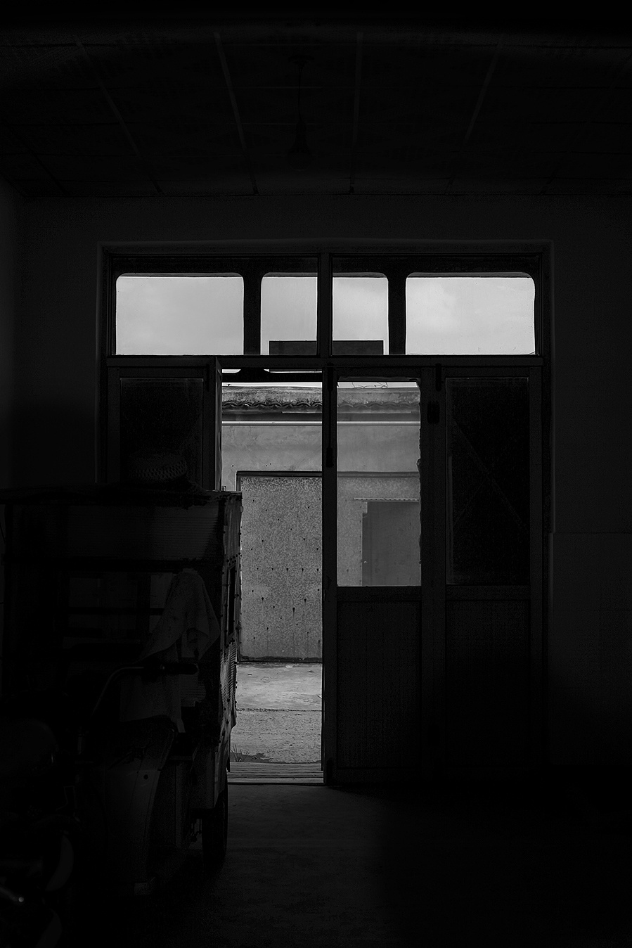 摄影练习 黑白照片 小镇一角