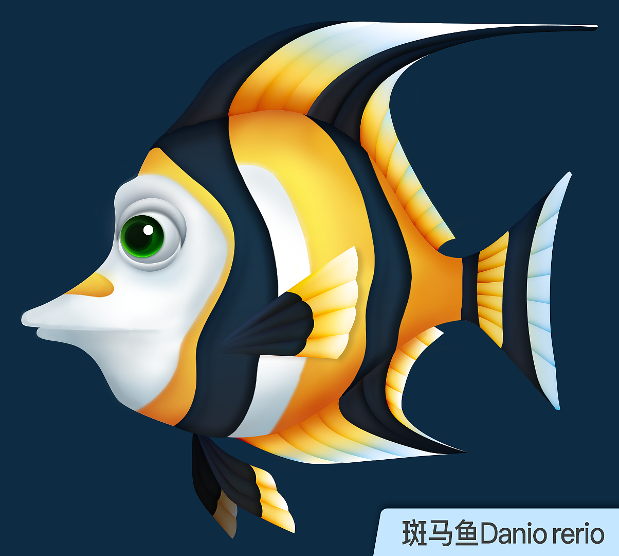 Mahjong Aquarium-3D Fish原画及三维贴图