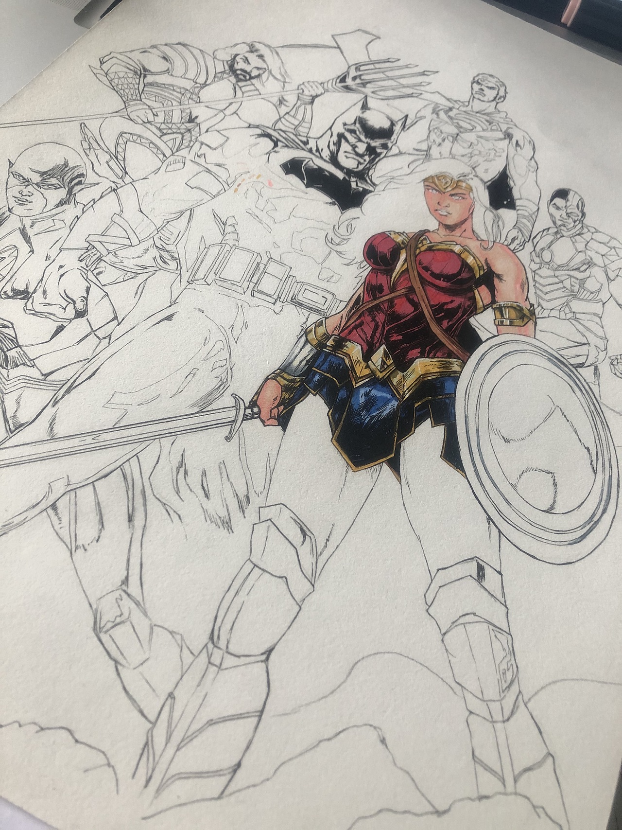 正義聯(lián)盟（圖ZMTk4MTIxMTQ0） - 繪畫 - 站酷設計師拾伍君原創(chuàng)素材 - 站酷ZCOOL