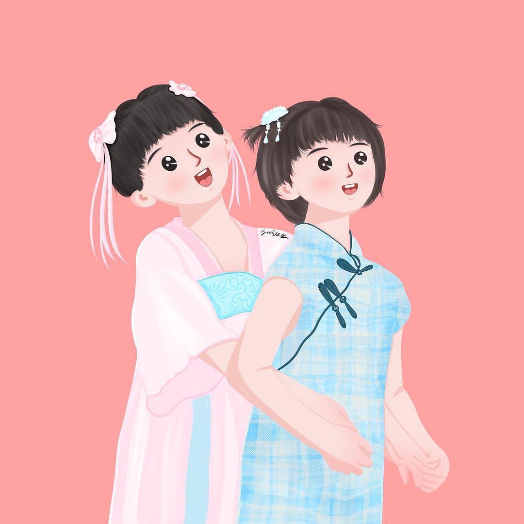 客稿一对小姐妹