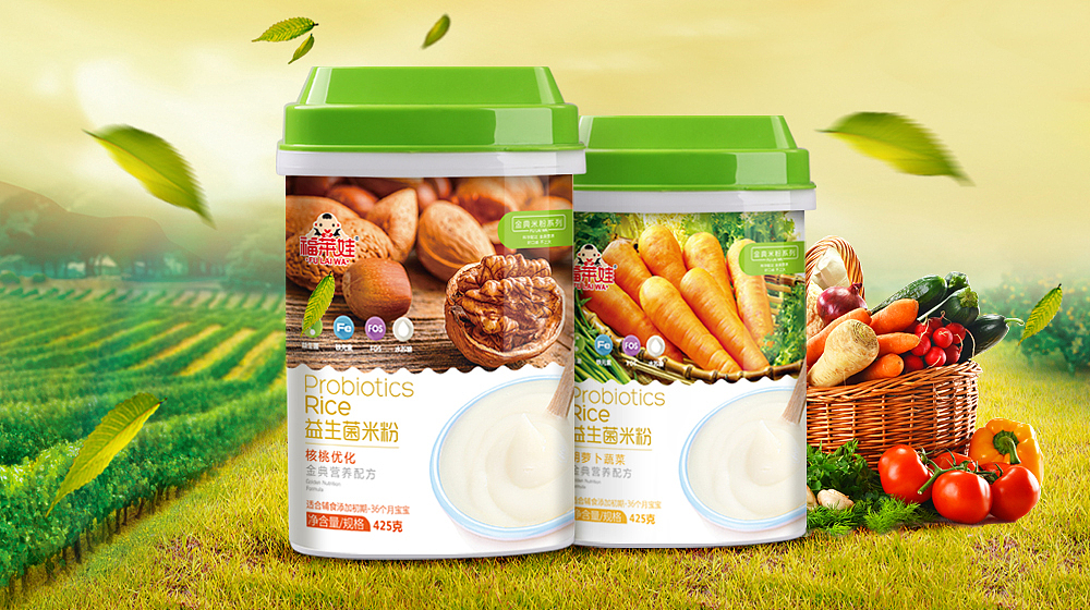 福莱娃小米蒸研/益生菌米粉包装设计（图ZMzA4ODA5ODQ=） - 包装 - 站酷设计师核桃设计原创素材 - 站酷ZCOOL