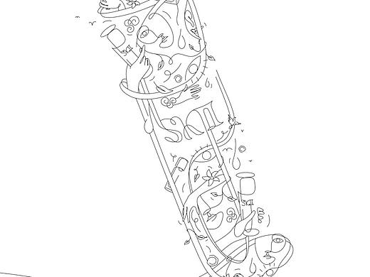 艺峰国际艺术家DFT为SKII产品设计推广插画