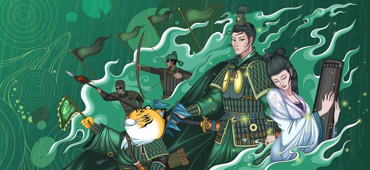 赤茶三国插画系列