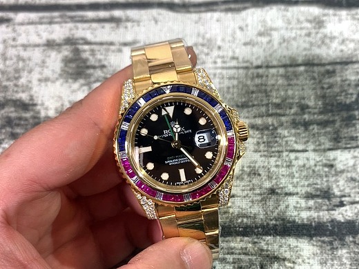 劳力士格林尼治后包金镶钻