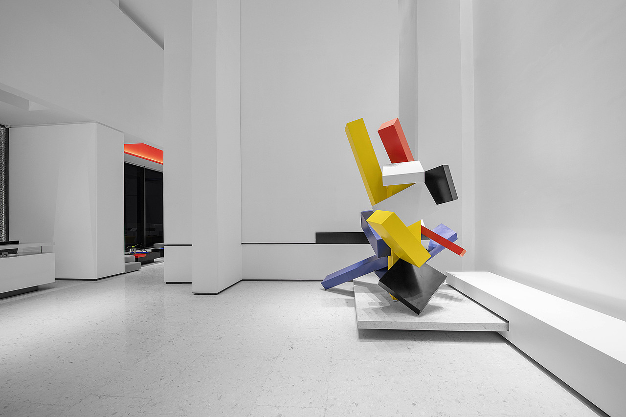 致敬.蒙德里安，极简纯粹的售楼部设计！