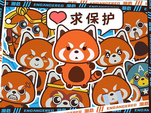 保护小熊猫插画IP