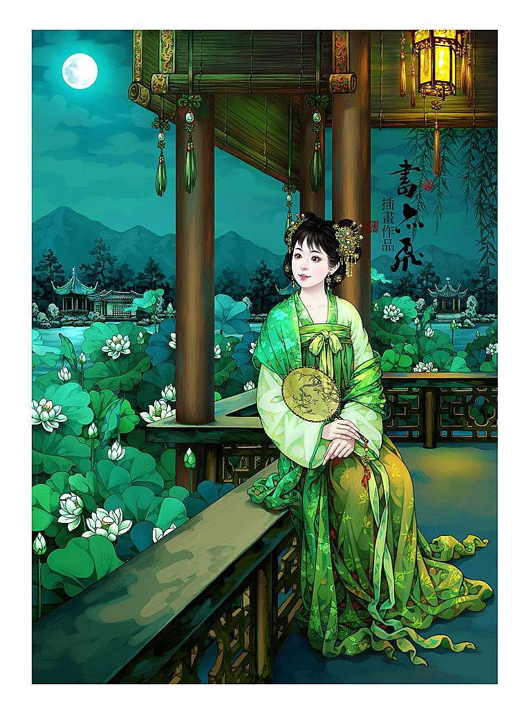 书亦飞古风插画——开到荼縻花事了