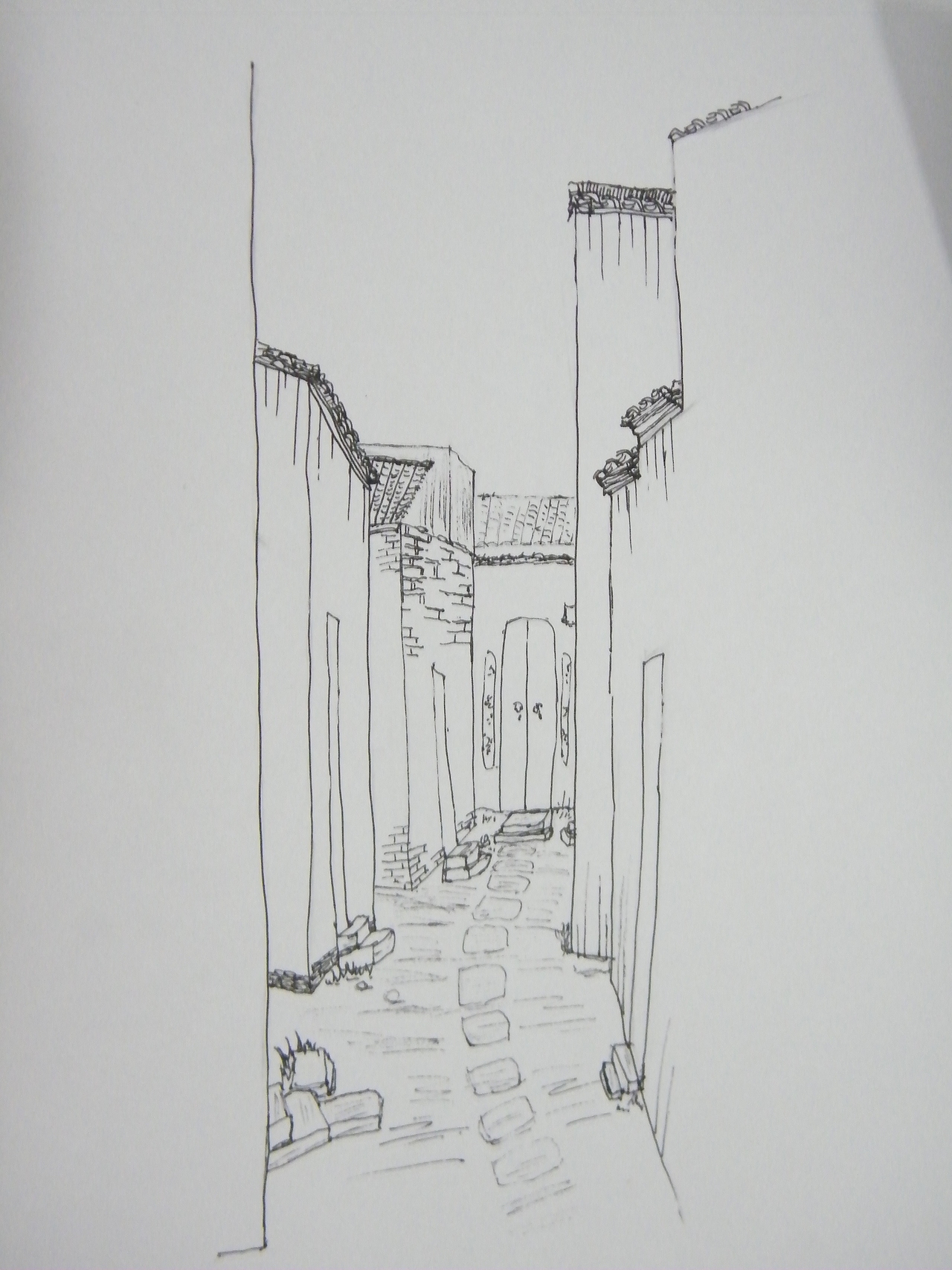 安微写生，那时为了完成作业，不咋么认真