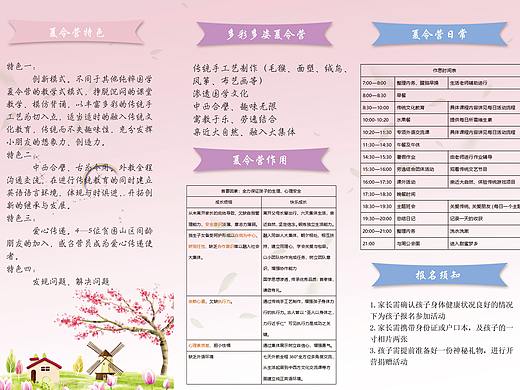 夏令營三折頁（個人主頁-ZMjg1Mjk5MzI=） - 宣傳物料 - 站酷設計師佛系Tang原創(chuàng)素材 - 站酷ZCOOL