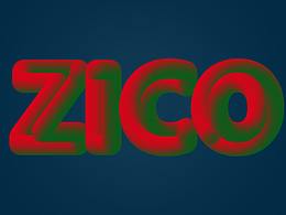 PS混合工具制作3D字