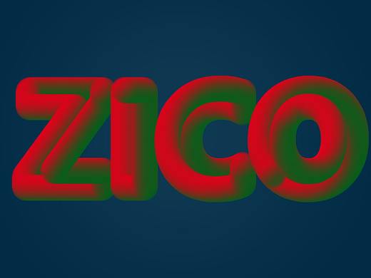 PS混合工具制作3D字