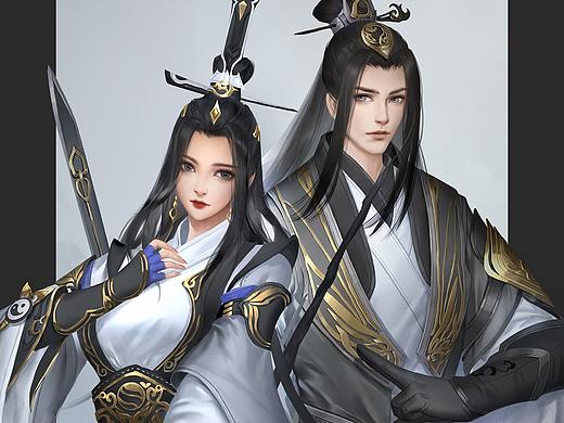 【剑三同人】纯阳组（个人主页-ZNDU3ODkwMjQ=） - 游戏原画 - 站酷设计师玉梨子Art原创素材 - 站酷ZCOOL