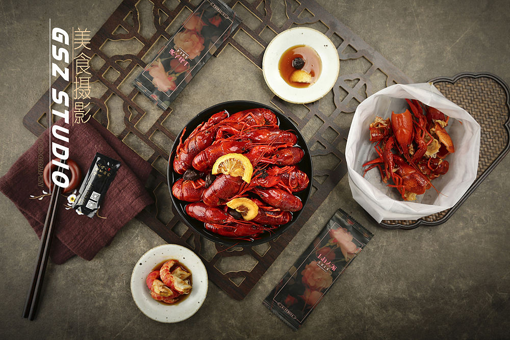 【古色竹】●上海人家+小龙虾（图ZMjE2NjU1OTIw） - 产品摄影 - 站酷设计师美食摄影师时移原创素材 - 站酷ZCOOL