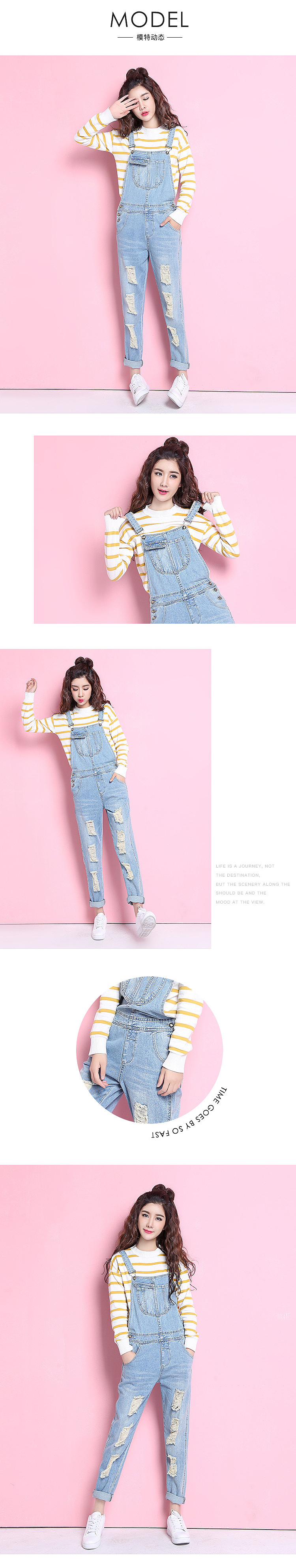 甜美背带裤详情页