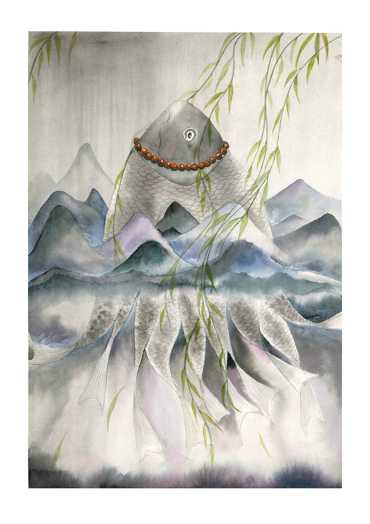 《山海经》插画设计（水彩）（图ZMTUyNTg3MTcy） - 创作习作 - 站酷设计师宁兮原创素材 - 站酷ZCOOL