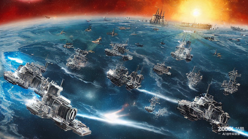 #AI创作实验室#三体舰队（图ZMzE4MzYzMzYw） - AI作品 - 站酷设计师hqrchq原创素材 - 站酷ZCOOL