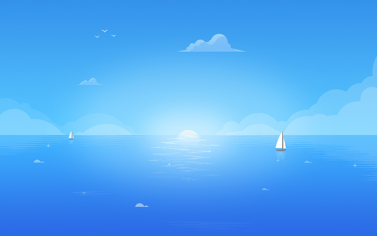 PC桌面壁纸 插画 扁平