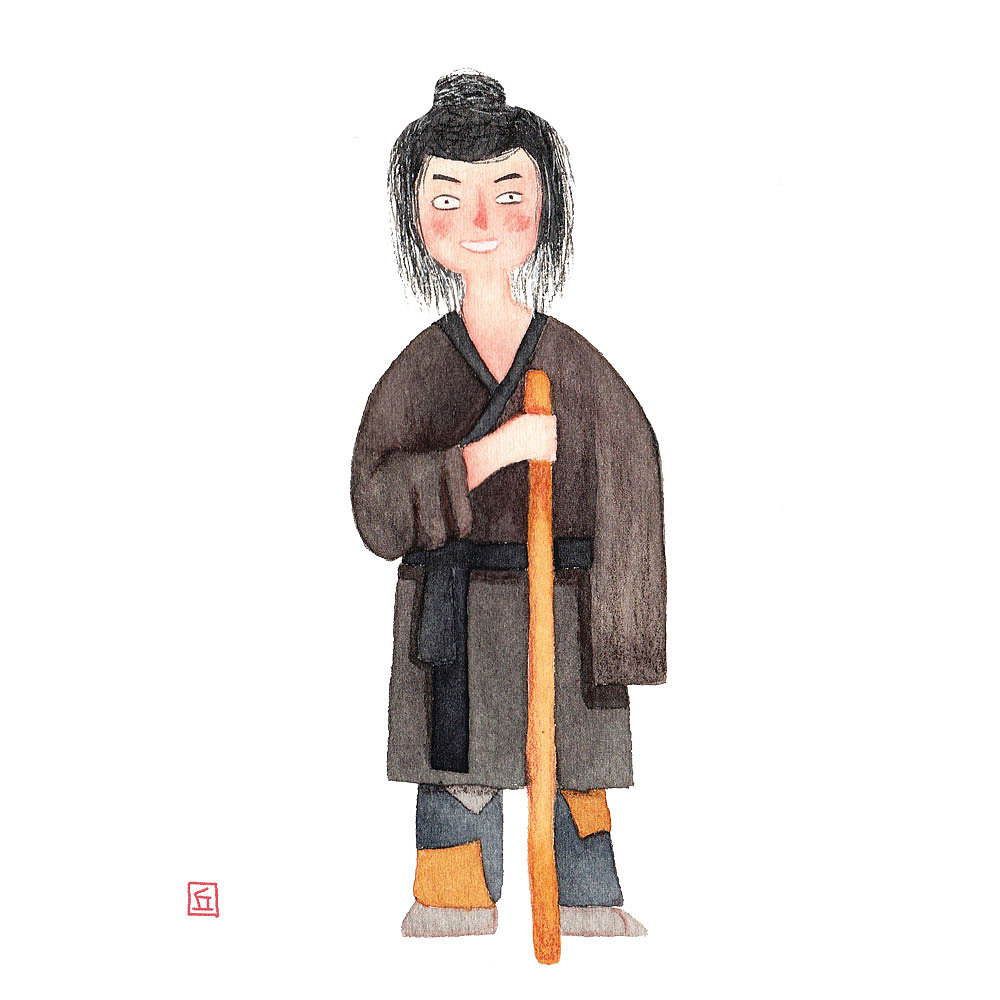 【水彩人物】武林外传主演驾到~|插画|儿童插画|rigki_原创作品-站酷