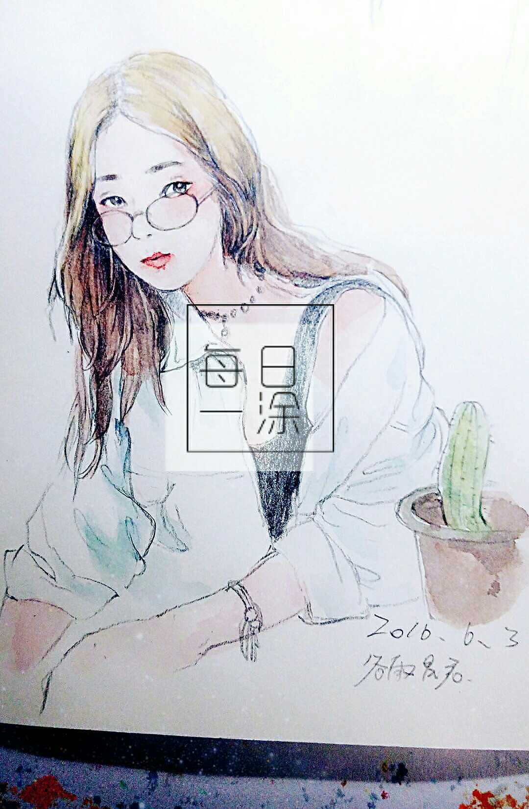 6月水彩头像集合