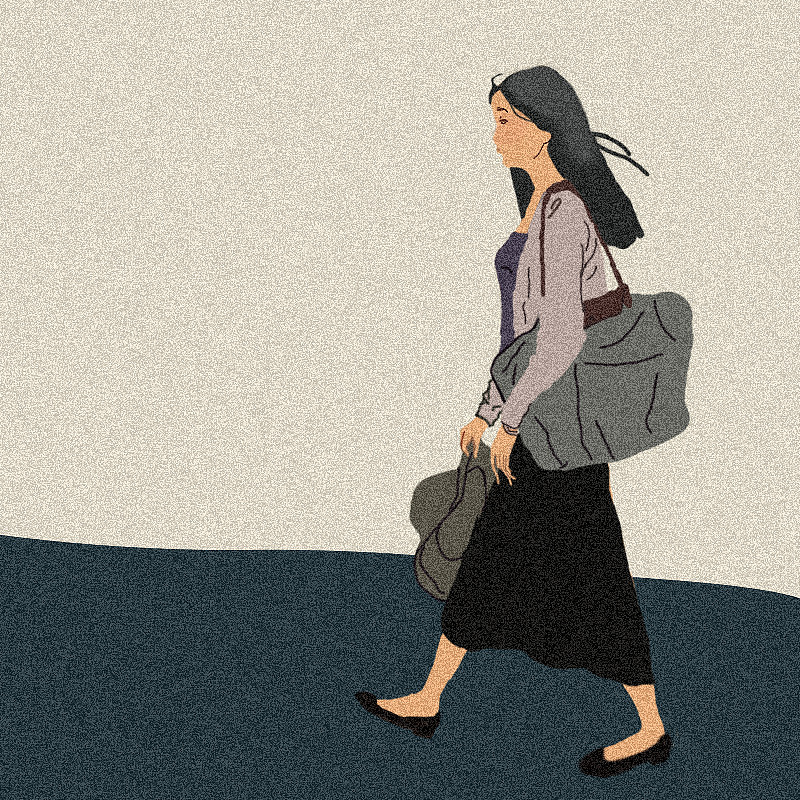 独自行走的女人