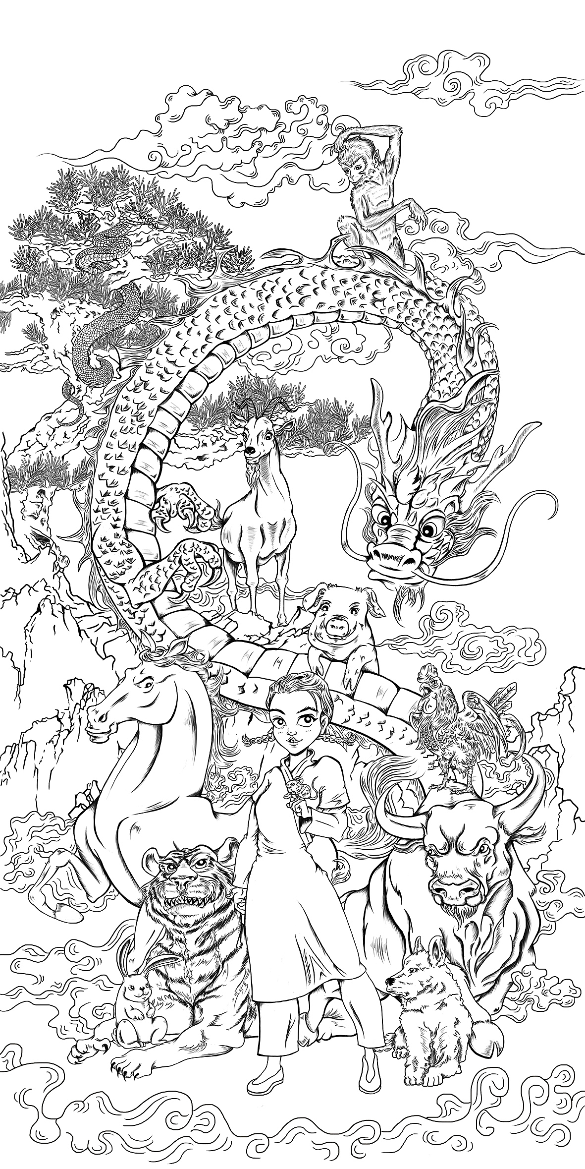 十二生肖（图ZMTI2MDg2ODY0） - 艺术插画 - 站酷设计师糖壳原创素材 - 站酷ZCOOL