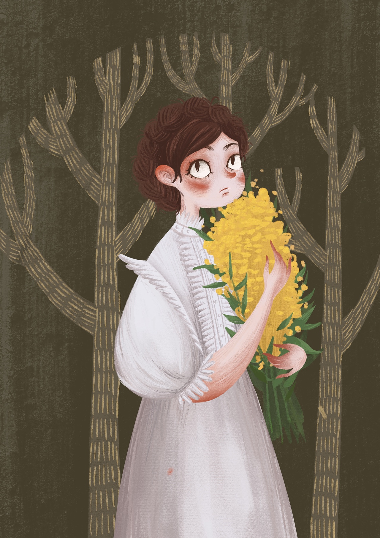 插画少女之捧花|插画|绘本|pokemonkaka - 原创作品 - 站酷 (zcool)